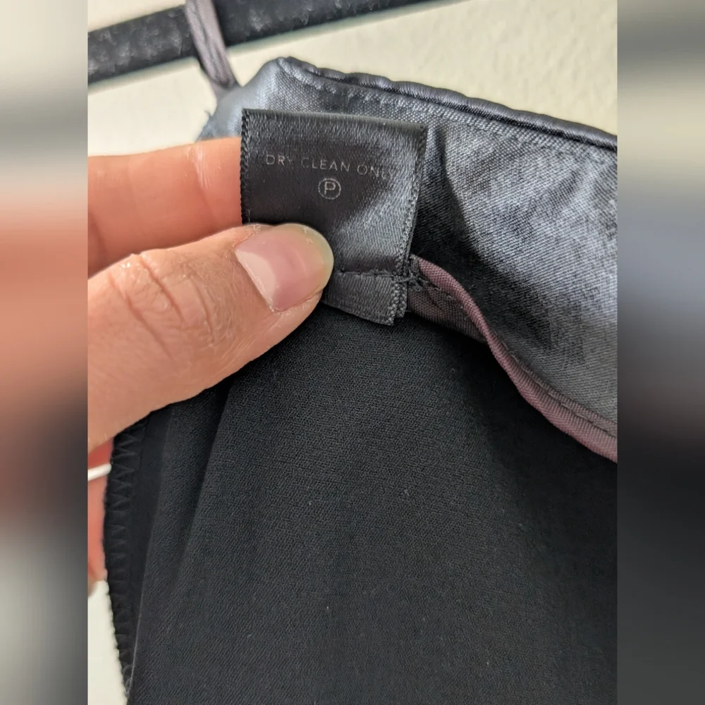 Forte Black Satin Straight Leg Pants